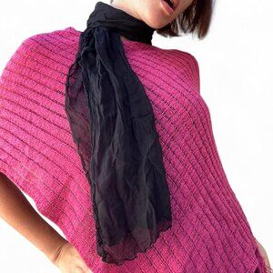 Black sheer scarf
